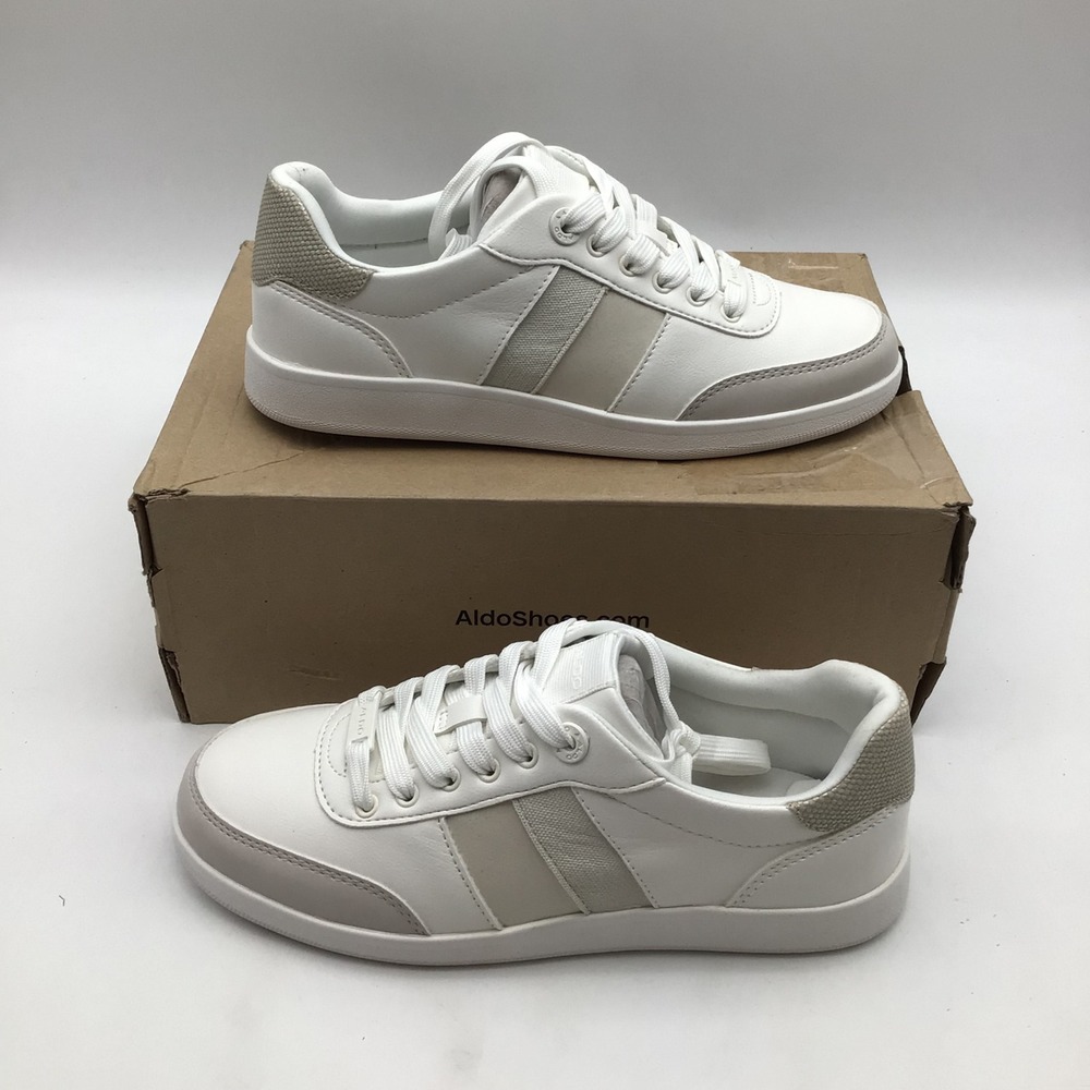 Aldo Hestia-100 Womens White Beige Low Top Lace Up‎ Sneakers Size 6 NEW